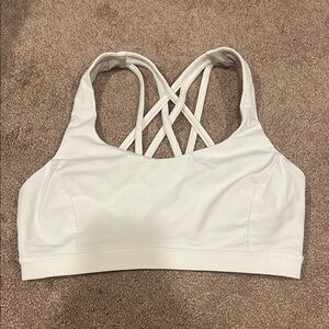 Lululemon White Strappy Sports Bra